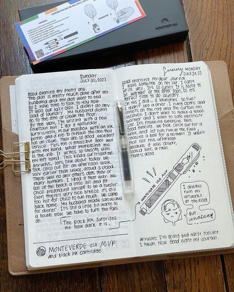 Daily Journaling undateddigitalplanner 🔴 Pocket Journal Aesthetic, Pocket Journal Ideas Inspiration, Fountain Pen Journal, Daily Journal Aesthetic, Improve My English, Aesthetic Handwriting, Journal Business, Pen Journal, Handwriting Examples