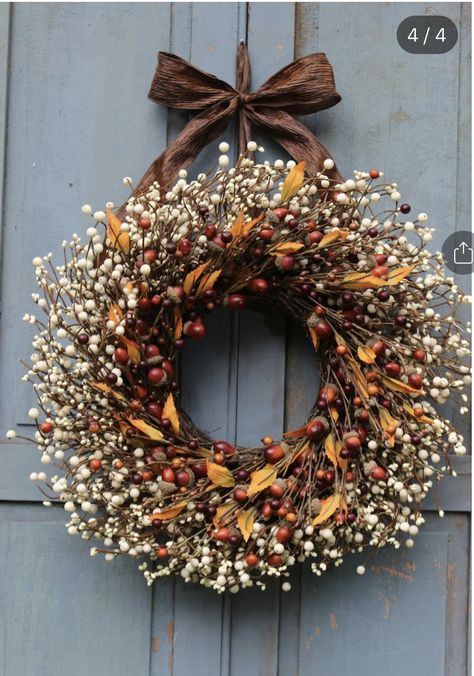 Thanksgiving Mesh Wreath, Farmhouse Wreath Decor, Autumn Door Decor, Large Garland, Acorn Wreath, Farmhouse Fall Wreath, Autumn Wreaths For Front Door, Foliage Wreath, Christmas On A Budget