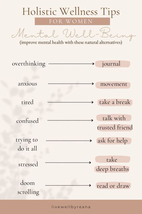 #mentalhealth #wellness #selfcare

Are you looking for ways to improve your mental health?

These 5 natural methods can help you feel better, both physically and mentally.

Get regular exercise, eat a healthy diet, get enough sleep, and spend time in nature.

You can also try meditation, yoga, or other relaxation techniques.

By taking care of your mental health, you can improve your overall Holistic Mental Health, Mental Wellness Tips, Holistic Lifestyle For Beginners, Wellness Content Ideas, Therapy Modalities, Holistic Nursing, Holistic Practices, Spend Time In Nature, Goals 2024