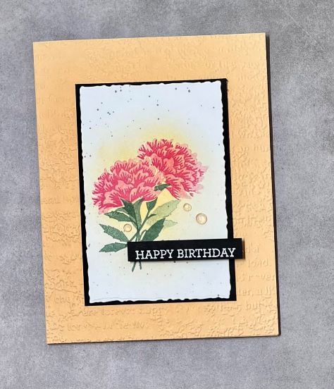 Marigold Moments, Embossed Background, Birthday Stamps, Marigold Flower, Pink Carnations, Shop With Me, Click Photo, Flower Tops, Flower Cards