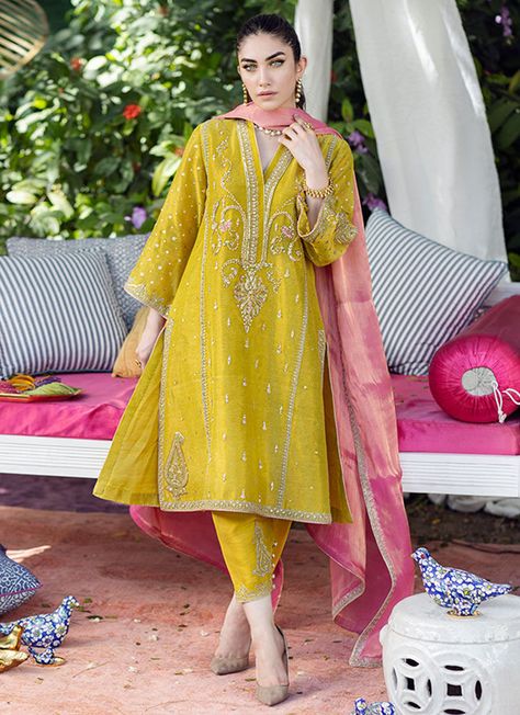 Show details for Brie Kiwi Shirt and Dupatta Farah Talib Aziz, Bridal Dresses Pakistan, Gaun Fashion, Pakistani Dresses Casual, Pakistani Fashion Party Wear, Salwar Kamiz, Designer Party Wear Dresses, Embroidery Suits Design, Boutique Dress Designs