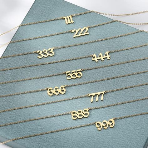 Stainless Steel Angel Number for Women Gold 444 666 777 111 222 333 555 888 999 Devil Zircon Pendant Necklace Jewelry 333 Necklace, 888 Angel, Angel Number Necklace, Necklace Guide, Number Jewelry, Matching Couple Bracelets, Number Necklace, Gold Angel, Gold Name Necklace