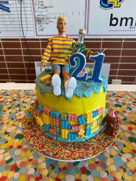 Ken Birthday Party Ideas, Ken Birthday Cake, Ken Cake, Barbie Birthday Cake, Doll Cake Topper, 21st Cake, Barbie Cake, Birthday For Him, Barbie Birthday