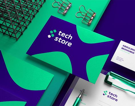 Technology branding Start Up Branding, Green Branding, Information Technology Logo, Arabic Typography, Visiting Card Design, Tech Branding, Online Logo Design, Green Tech, Visual Identity Design