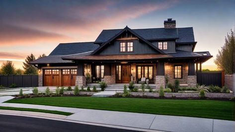 In the realm of architecture and design, Craftsman Farmhouse Style represents a harmonious blend of traditional craftsmanship and rustic charm. This design Southern Homes Interior, Old Southern Homes Interior, Craftsman Farmhouse Exterior, Lakehouse Design, Cozy Craftsman, Craftsman Bungalow Exterior, Craftsman Home Exterior, Old Southern Homes, Farmhouse Craftsman