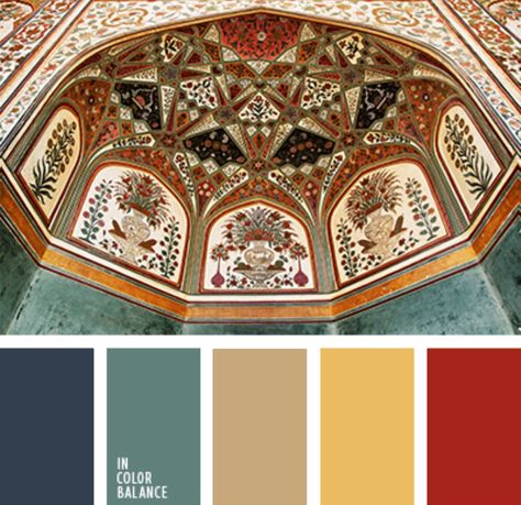 Mughal Colour Palette, Mughal Color Palette, Copper Colour Palette, Pallets Color, In Color Balance, Palettes Color, Combination Color, Color Palette Ideas, Orange Color Palettes