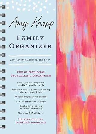 2025 Amy Knapp's Family Organizer: 17-Month Weekly Planner for Mom (Includes Stickers, Thru December 2025) (Amy Knapp's Plan Your Life Calendars) Weekly Inspirational Quotes, Life Organizer, Life Calendar, Activity Calendar, Grocery Planning, Calendar Organization, Family Planner, Writing Space, Family Organizer