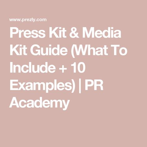 Press Kit & Media Kit Guide (What To Include + 10 Examples) | PR Academy Press Kit Design, Press Kit Template, Media Relations, Social Proof, Media Coverage, Press Kit, Media Kit, Blog Social Media, You Know It