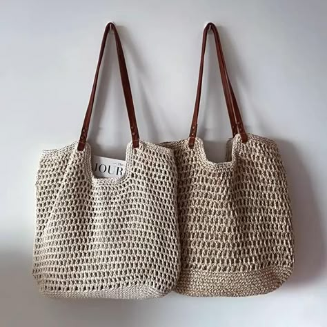 Sac Tote Bag, Crochet Boho Bag, Retro Minimalist, Bag Pattern Free, Crochet Handbags Patterns, Crochet Stitches For Beginners, Crochet Purse Patterns, Raffia Bag, Purse Patterns