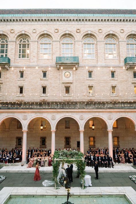 Emma & Zach's summer wedding at Boston Public Library | Heather Waraksa Photography Library Aesthetic Wedding, Boston Library Wedding, Library Wedding Ceremony, Graphic Design Theme, Wedding Presentation, Boston Library, Boston Public Library Wedding, Public Library Wedding, Seaside Inn