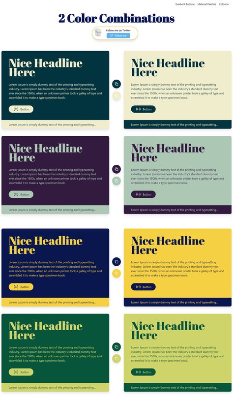 2 color combination color schemes for web design and UI/UX design. 2color Combination, Ui Ux Color Palette, Color Combination For Website, Two Color Combinations, Web Design Color, Website Color Schemes, 2 Color Combinations, Combination Color, Ui Color