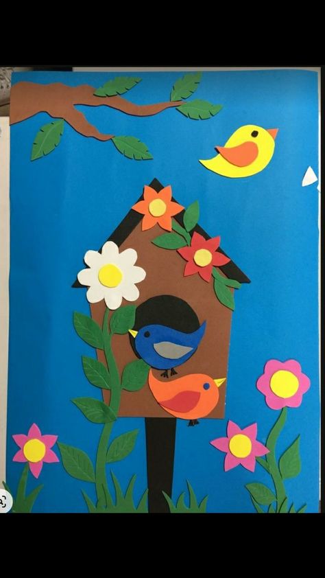 Spring Wall Decorations For School, Diy Crafts Butterfly, Preschool Creative Art, Spring Crafts Preschool, Kindergarten Decorations, Flower Crafts Kids, School Board Decoration, School Door Decorations, Paper Flower Art