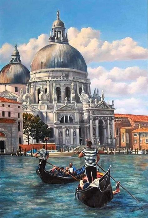 Venice Streets, Canvas Art Painting Acrylic, Sea Drawing, Venice Painting, Watercolor Paintings Nature, Watercolor Architecture, Beautiful Art Paintings, Beaux Villages, Pallet Art