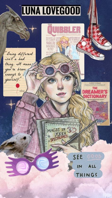 Luna From Harry Potter, Luna Lovegood Wallpaper, Luna Lovegood Aesthetic, Harry Otter, Harry Potter Luna Lovegood, Harry Potter Room Decor, Harry Potter Background, Dollhouse Projects, Harry Potter Room