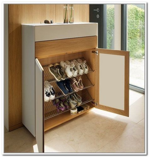 Hall Closet Organization, Industrial Shoe Rack, Shoe Cabinet Design, Vstupná Hala, Ruang Tv, Hallway Shoe Storage, Hallway Closet, Diy Shoe Rack, Closet Shoe Storage