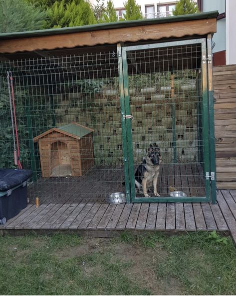 Backyard Kennel Ideas, Outdoor Dog Area Fencing, Dog Outside Kennel Ideas, Dog Lot Ideas Outdoor, Under Deck Dog Area, Diy Dog Pen Outdoor, Dog Shade Ideas Backyards, Dog Shelter Ideas Outdoor, Dog Cage Ideas Outdoor