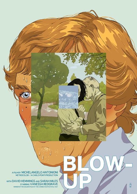 Blowup_650 Blow Up Movie, Tomer Hanuka, Beau Film, Film Poster Design, Film Images, Cinema Posters, Film Inspiration, Alternative Movie Posters, Lost Art