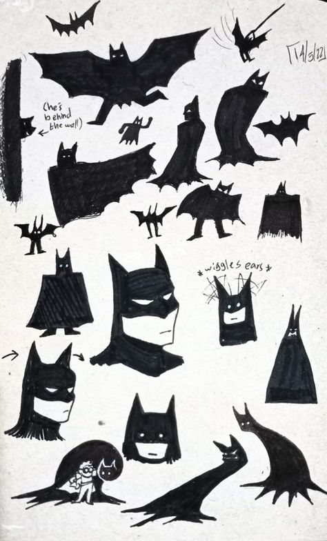 Sketches Small Doodles, Gotham Drawings, Dc Doodles, Batman Doodle Easy, Batman Art Drawing Easy, Draw Skateboard, Superhero Doodles, Batman Journal, Batman Sketchbook