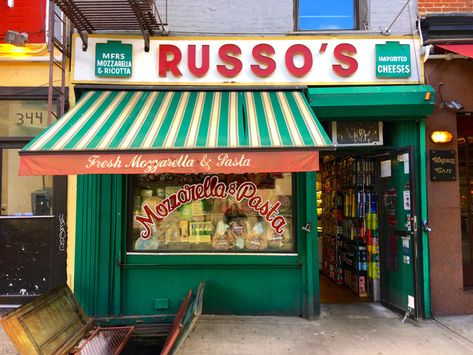 Italian food stores have New York’s best signs | Ephemeral New York Ricotta Tortellini, Italian Deli, City Island, Sandwich Shops, Shop Fronts, Shop Front, Cafe Shop, Urban Sketching, Store Front