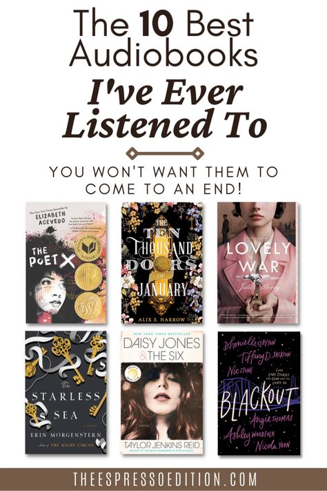 Learn more about the ten best audiobooks I’ve ever listened to in this article. / #audiobooks #bestaudiobooks #audiobooksforwomen / best audiobooks / fiction audiobooks / best books / audiobook month