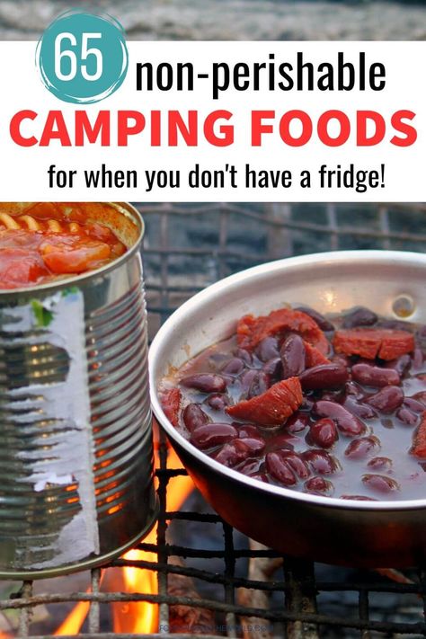 Are you looking for non-perishable camping foods for camping or road trips? If you're a camping or road trip enthusiast, then you know that food is one of the most important elements of any successful trip! But, what do you do when you don't have a refrigerator to store your food? That's when you need this list of camping and road trip food ideas that don't need refrigeration! Non refrigerated road trip meal ideas. Camping meals no fridge. No cooler camping meal ideas. Camping No Fridge Meals, Non Refrigerated Meals Camping, Camping Meals No Fridge, Non Perishable Camping Meals, No Refrigerator Camping Meals, No Refrigeration Camping Meals, Camping Food No Refrigeration, No Cooler Camping Meals, Non Refrigerated Meals