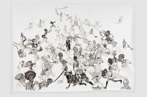 Kara Walker’s Ghosts of Future Evil | The New Yorker Fiona Banner, Kara Walker, Francis Picabia, Art Articles, Walker Art, Contemporary Art Daily, Racing Art, Sumi Ink, History Painting