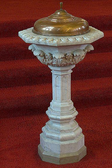 Baptismal Font, Church Furniture, School Displays, Saint Peter, Roman Catholic Church, Church Design, Holy Water, Saint Charles, Roman Catholic