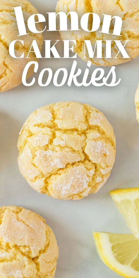 Lemon Cake Mix Cookies - Sweet CS Designs. Lemon Box Cake Cookies, White Cake Cookies Recipe, Lemon Cake Cookies Recipe, Lemon Cake Mix Desserts, Lemon Cake Balls Recipe, Lemon Balls Recipe, Lemon Cake Mix Recipes, Lemon Pound Cake Cookies, Lemon Cake Balls