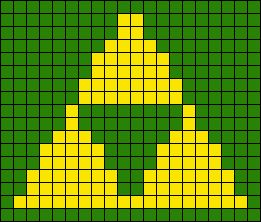 Triforce Triforce Crochet Pattern, Triforce Pixel Art, Zelda Tapestry Crochet, Legend Of Zelda Alpha Pattern, Zelda Alpha Pattern, Triforce Crochet, Link Pixel Art, Zelda Crochet, Zelda Quilt