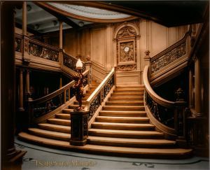 Victorian Staircase, Portable Backdrop, Double Staircase, Mansion Floor Plan, Wooden Staircases, Wooden Stairs, Wood Stairs, Rms Titanic, Mansion Interior