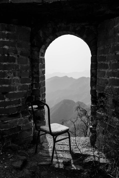 https://flic.kr/p/wopksV | Still Waiting | I finally was able to visit the Great Wall (with my Camera) and had a great experience.   Everything on the Great Wall feels timeless and old...   My advice - spend a full day there, be sure to hire a tour guide, and stay for the sunset.  More Information: Recommended Tour Guide  Connect with me here, too! Google+    |    Facebook     |     Twitter     |     Tumblr Broken Objects Photography, Black And White Photography Art, Black And White Photo Wall, Timeless Photography, Here With Me, Camera Photos, Time Photography, Black And White Landscape, Old Wall