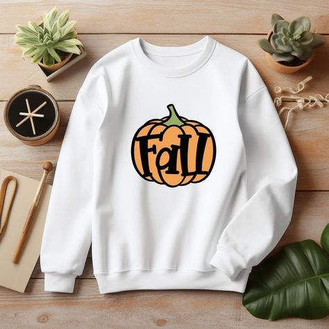 Handmade fall unisex crewneck sweatshirt. Transfer Vinyl, I'm Happy, Heat Transfer Vinyl, Fall Pumpkins, Heat Transfer, Crewneck Sweatshirt, Crew Neck Sweatshirt, Cricut, Heat