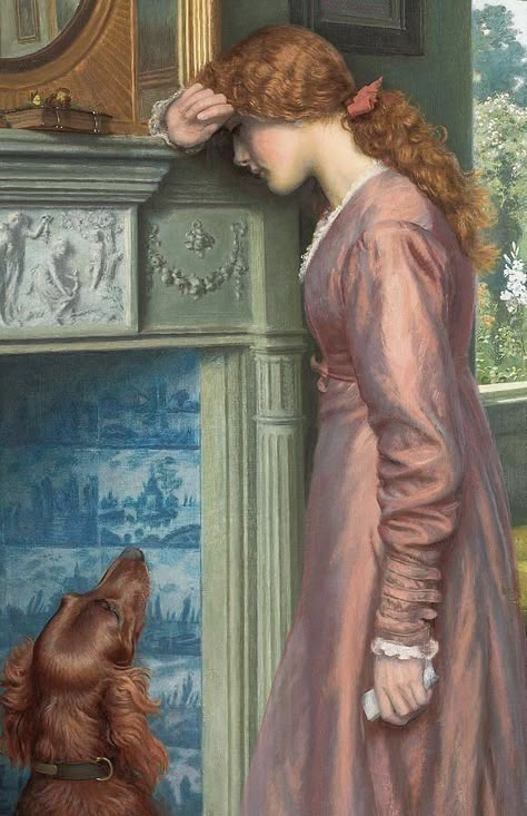 Regency Paintings, Arthur Hughes, Pretty Paintings, Pre Raphaelite Art, Victorian Paintings, Ancient Paintings, Rennaissance Art, Historical Painting, Classic Paintings