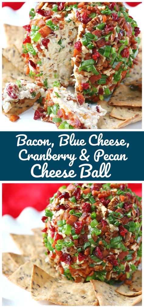 Cheese Ball With Pecans, Blue Cheese Ball Recipe, Blue Cheese Ball, Cranberry Cheeseball, Cranberry Cheese Ball, Cranberry Pecan Cheese Ball, Blue Cheese Appetizers, Amazing Dips, Pecan Cheese Ball