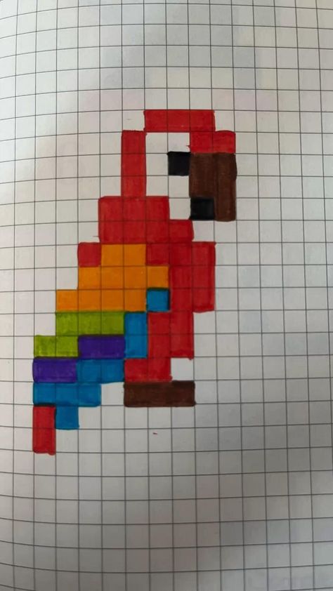 Minecraft Drawing Ideas Pixel, Graphing Paper Art, Pixel Art Facil, Pixlr Art, Pixel Art Styles, Pixel Art Animals, Minecraft Figures, Pixel Paper, Enjoying The Little Things