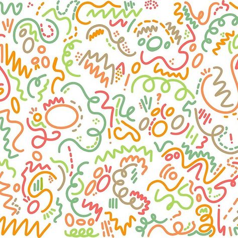 90S RED GREEN SQUIGGLY DOODLE COLLAGE 90s Doodles, Doodle Collage, Redbubble Art, Collage Making, Tapestry Throw, Wall Art Canvas Prints, Green Orange, Green And Orange, Made By Me