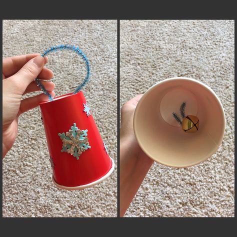 Christmas Bells Craft Preschool, Preschool Bell Crafts, Jingle Bells Crafts Preschool, Paper Cup Bell Craft, Jingle Bell Crafts Preschool, Bell Crafts Preschool, Bells Crafts For Kids Christmas, Bell Crafts Christmas, Advent Preschool