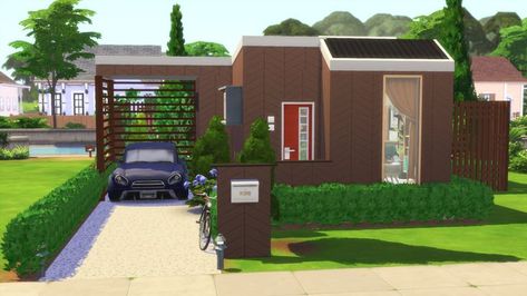 #TheSims4 - Ennamora on the gallery <3 Sims 4 Gallery, Micro House, Sims 4 Build, Tiny Bathroom, Spacious Living, The Sims4, Kitchen Area, Tiny Living, Living Dining