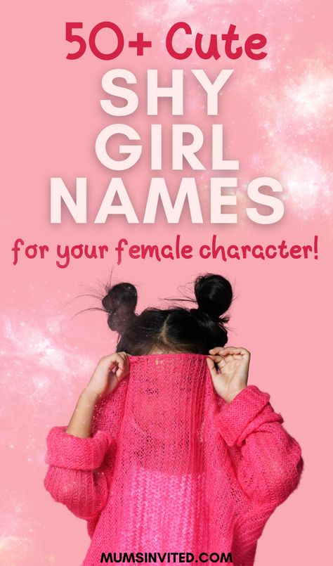 Looking for a cute and unique name for your shy girl? Check out our list of girl names that mean shy or represent shyness, bashful, quiet, demure, and timid. These names are perfect for sweet and introverted girls. Click to see the perfect fit for your book character. baby names and meanings. girl names with meanings. meaningful baby names. Latin Girl Names, Hebrew Boy Names, Hebrew Girl Names, List Of Girls Names, Middle Names For Girls, Modern Baby Names, Meaningful Baby Names