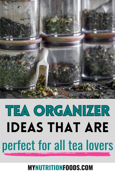 Discover the best Tea Organizer Ideas to keep your teas organized and accessible. Learn about different types of organizers and DIY ideas! Loose Tea Storage Ideas, Herbal Tea Storage Ideas, Storing Tea Bags Ideas, Loose Leaf Tea Organization, Tea Storage Ideas Loose Leaf, Tea Cabinet Organization, Loose Tea Organization, Tea Display Ideas, Tea Storage Ideas