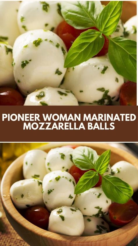 Pioneer Woman Marinated Mozzarella Balls are made of fresh mozzarella pearls, olive oil, fresh herbs, salt, black pepper, and red pepper flakes. Ideal for serving 8, they require at least 2 hours to marinate for full flavor infusion, enhancing any meal or gathering. Mozzarella Pearls Recipes, Mozzarella Balls Recipe, Marinated Mozzarella Balls, Pioneer Kitchen, Marinated Mozzarella, Pineapple Casserole, Mozzarella Balls, Mozzarella Pearls, Marinated Olives