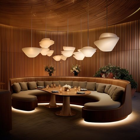 Round Booths Restaurant, Lounge Banquette Seating, Restaurant Booth Lighting, Bar Lounge Seating, Vip Lounge Design, Restaurant Booth Design, Booth Seating Restaurant, Seating Booth, Banquette Seating Restaurant