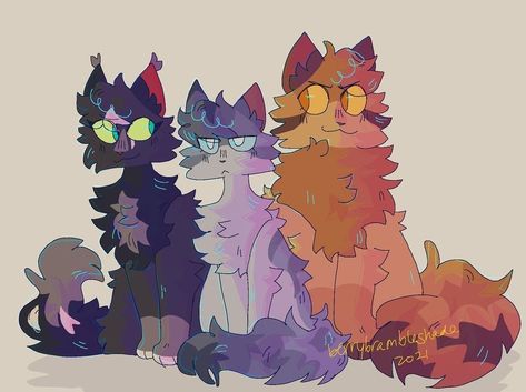 Hollyleaf Jayfeather And Lionblaze, Berrybrambleshade Warrior Cats, Hollyleaf Warrior Cats Art, Hollyleaf X Cinderheart, Warrior Drawing, Warrior Cats Books, Cats Art Drawing, Warriors Art, Warrior Cats Fan Art