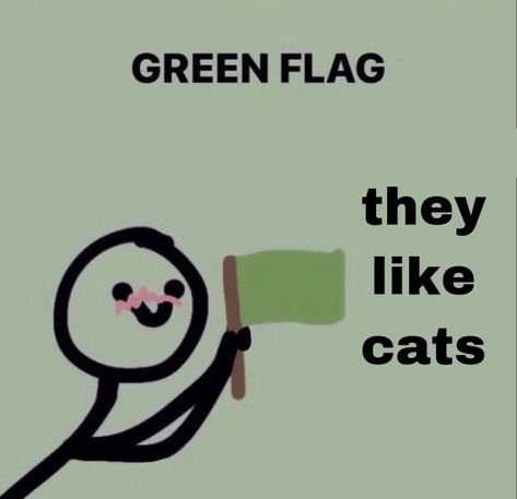 if you dont like cats 😰👉🚪 Green Flags, Hate Cats, Green Flag, Facebook Memes, Red Flags, Fb Memes, I Can Relate, Get To Know Me, Lose My Mind