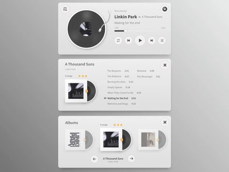 Minimalistic Music player widget by Shahnawaz Sharief on Dribbble Music Widget App, Music Widget Aesthetic, Music Player Aesthetic, Music Player Widget, Music Ui, Music Widget, Music Player Design, Music Tones, Music Player App