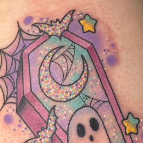 Alex Strangler | Tattoo Artist | Las Vegas on Instagram: "Spoopy ghost from my pre-drawns 👻" Kawaii Ghost Tattoo, Cute Coffin Tattoo, Phone Tattoo, Alex Strangler, Coffin Tattoo, Vegas Tattoo, Ghost Tattoo, Kawaii Things, Halloween Tattoo