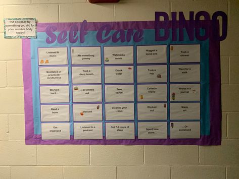 Bingo Bulletin Board, Self Care Bingo, Resident Assistant Bulletin Boards, Student Appreciation, Sunshine Committee, Work Bulletin Boards, Friends Journal, Ra Bulletin Boards, Dance Rooms