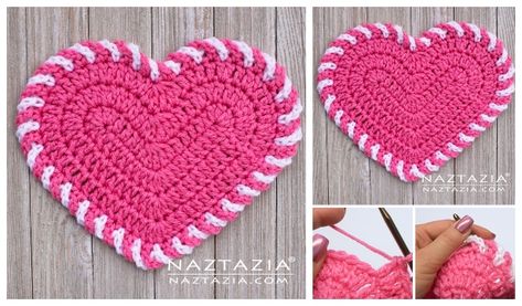 Valentine Crochet Heart Dishcloth Free Crochet Patterns Heart Dishcloth, Valentine Crochet, Fancy Crochet, Kitchen Crochet, Crochet Hearts, Valentine Tree, Crochet Heart Pattern, Crochet Dishcloth, Valentines Crochet