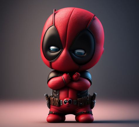 Cool Wallpapers For Boys, Baby Deadpool, Art Ideas Drawing, Baby Cartoon Characters, Baby Marvel, Chibi Marvel, 3d Karakter, Baby Avengers, Deadpool Art