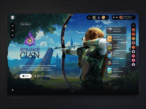 Video Game Website Design, Gaming Website Design Inspiration, Game Interface Design, Game Landing Page, Game Website Ui, Gaming Landing Page, Game Gui, Vr Games, Game Interface